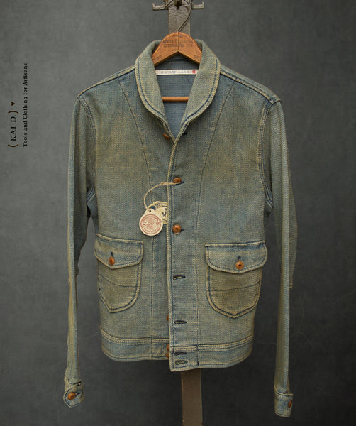 Shawl Collar Western Jacket - Faded Indigo - S (NO RETURN)