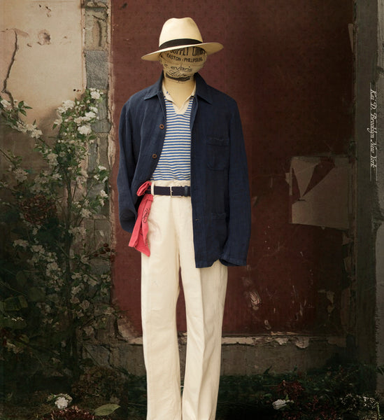 No. 5 Linen Jacket - Azure Blue -  44(M), 46 (L)