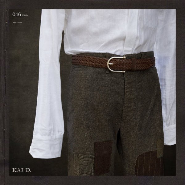 Braided Belt - Dark Brown - M