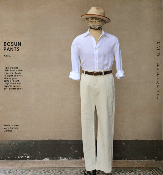 Bosun Pants - Comfort Organic Cotton Twill - 32, 34, 36
