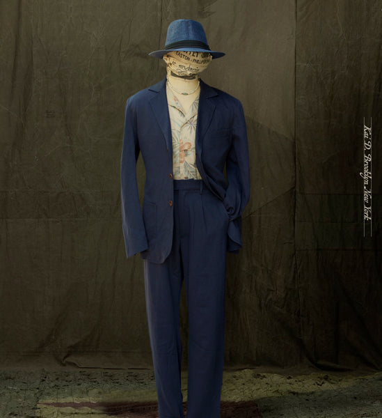Shoemaker Jacket - Cotton Linen Navy - S, M, L, XL