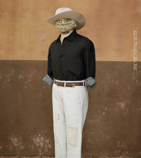 Delancey Shirt - Double Gauze Cotton - Black - M, L, XL