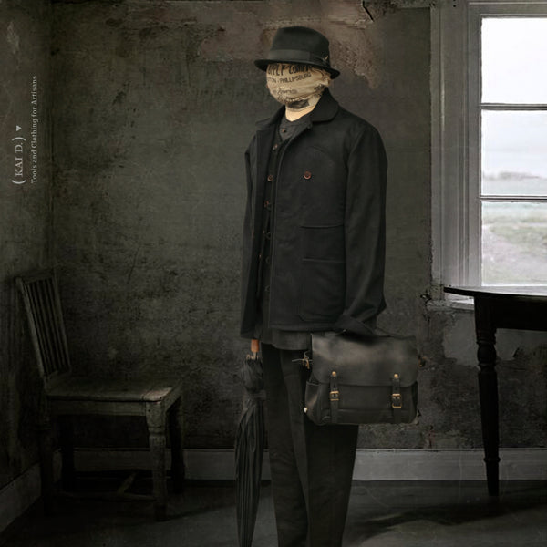 Hardy Chore Jacket - Black Wool Cashmere - S, M, L, XL (NO RETURN)