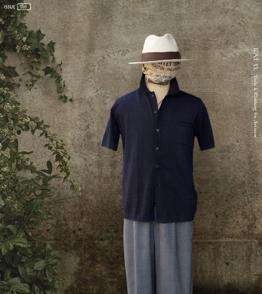 Ripley Button Front Shirt - Navy - S, M, L