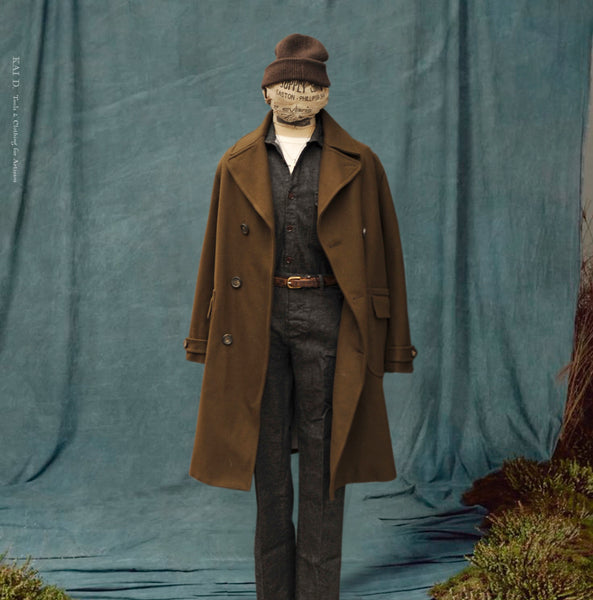 Olive Wool Arthur Over Coat - M, XL (NO RETURN)