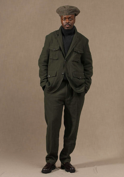 Clarence Four Pocket Jacket - Military Green - M, L, XL (NO RETURN)