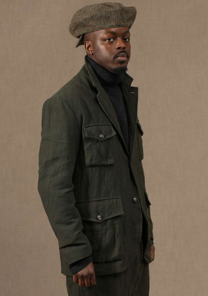 Clarence Four Pocket Jacket - Military Green - M, L, XL (NO RETURN)