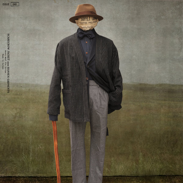 Scarecrow's Jacket - Wool Black Pin - S, M, L