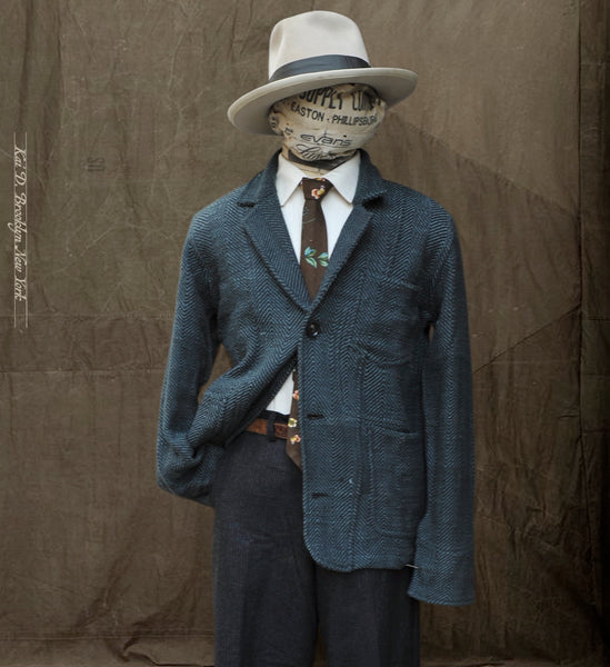 Study Jacket - Handspun Herringbone - 2(S), 3(M), 4(L)