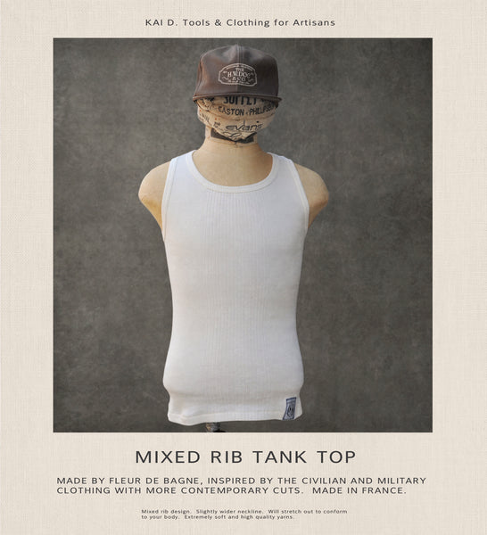 Drop Needle Ribbed Tank - Natural - M, L, XL