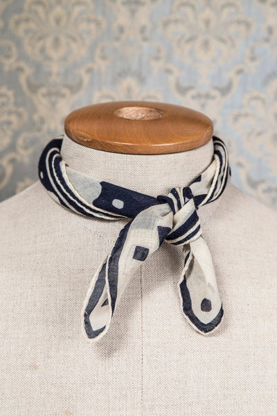 Wool Silk Bandana - Green Foulard