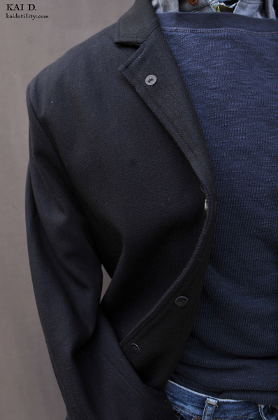 Adam Four Button Blazer - Deep Indigo - L, XL