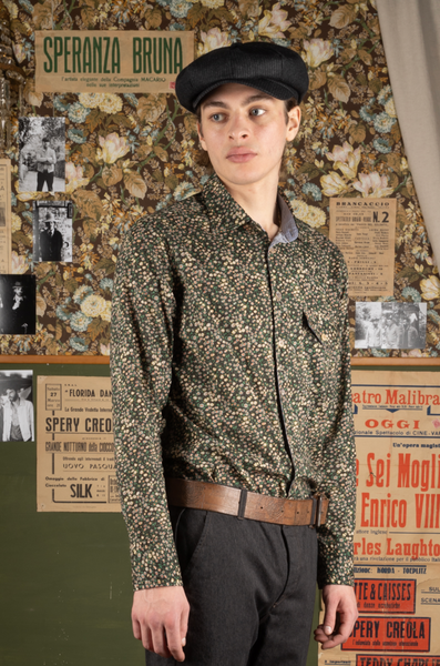 Classic Button Down Shirt - Green Liberty Print - M, L, XL