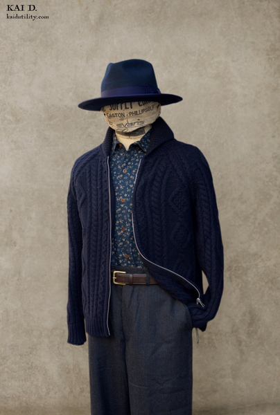 'Steve' Wool Cashmere Zip Jacket - 5 (L)