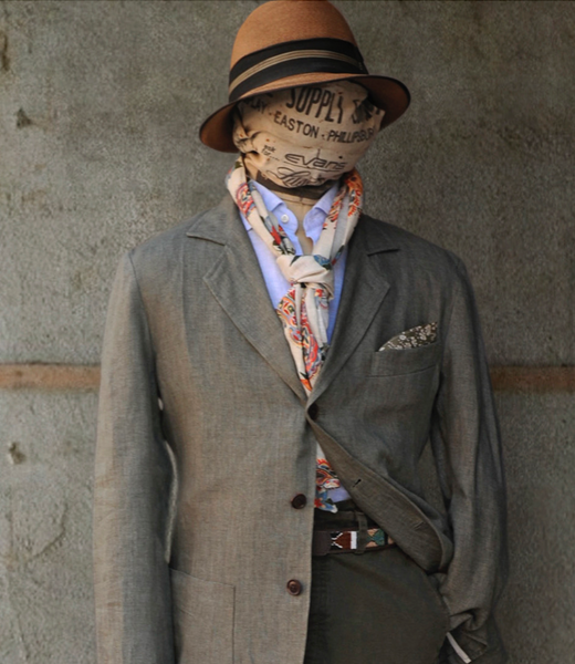 Peiti Linen Scarf - Cheerful Paisley