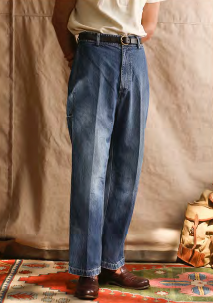 Alcatraz Work Pants - Stone Washed Denim - 48, 50, 52