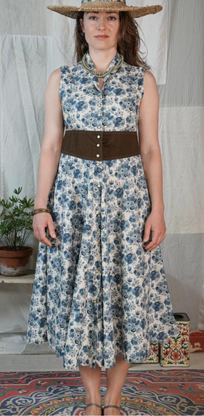 Carmela Long Sleeveless Dress - Liberty Print Cotton - S (NO RETURN)