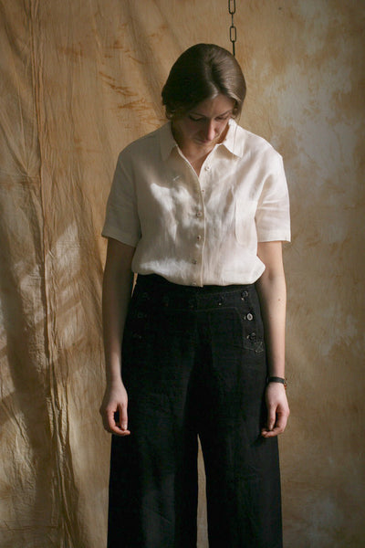 Margaret Shirt - Belgian Cream Linen - M
