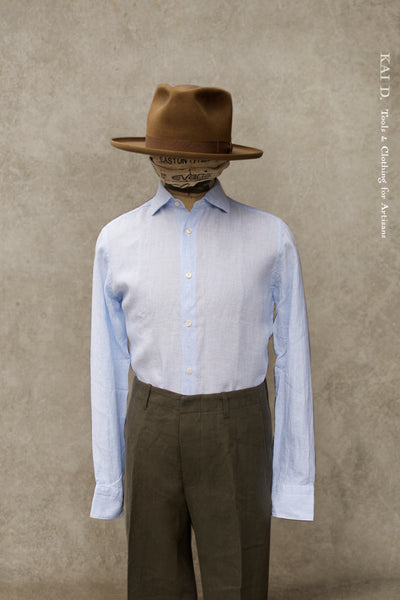 Turin Linen Shirt - Light Blue - 37, 39, 43