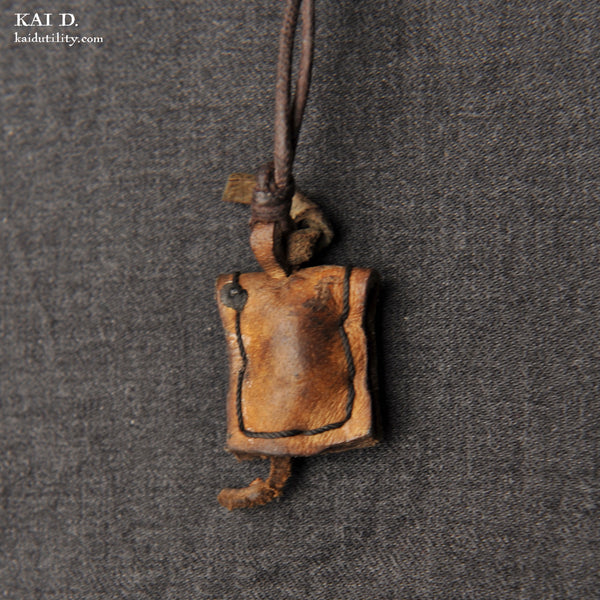 African Pendant - Leather Amulet