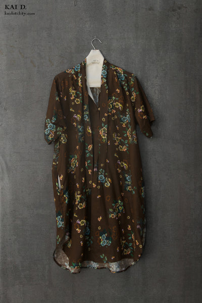 Audrey Dress - Floral Linen - S