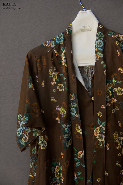 Audrey Dress - Floral Linen - S