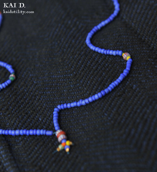 Handmade Beaded Necklace -  Lapis A