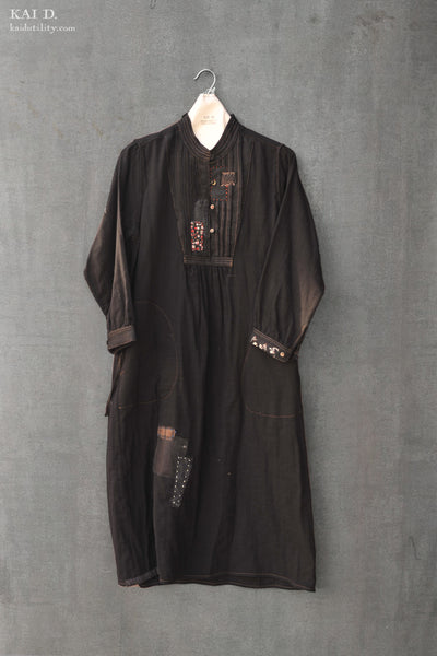 Farmer's Daughter Dress - Boro black - S