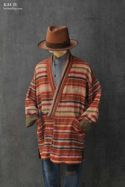 Japanese Farmer Coat - Linen Serape - M