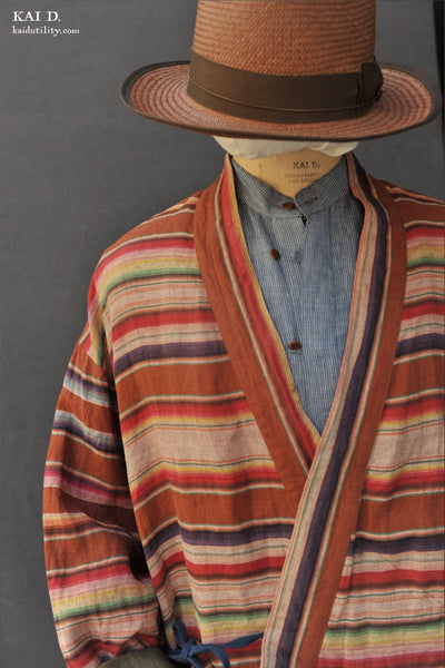 Japanese Farmer Coat - Linen Serape - M