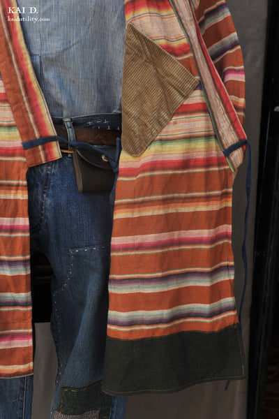 Japanese Farmer Coat - Linen Serape - M