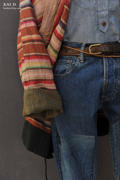 Japanese Farmer Coat - Linen Serape - M