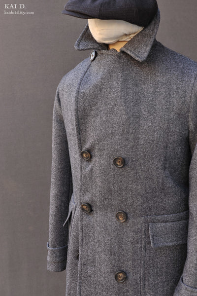 Wool Herringbone Arthur Over Coat - M, L