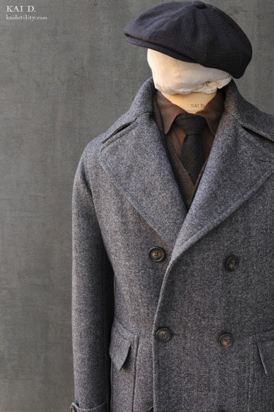 Wool Herringbone Arthur Over Coat - M, L (NO RETURN)