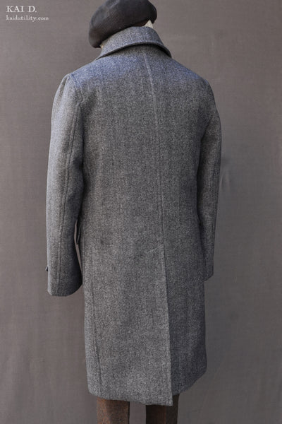 Wool Herringbone Arthur Over Coat - M, L (NO RETURN)
