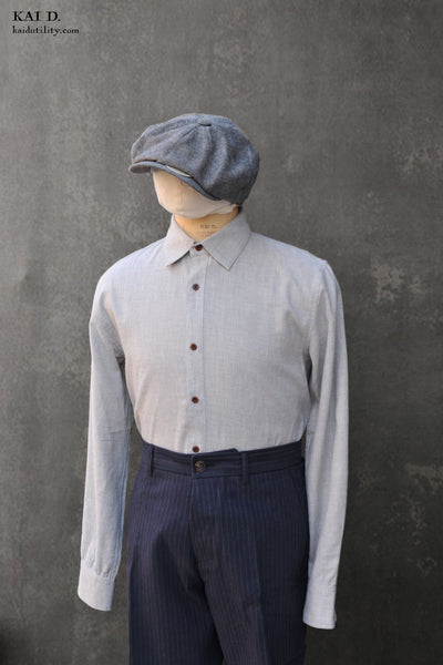Delancey Shirt - Grey Artisan Twill - S, M, L