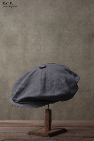 Peaky Hat -  Belgian linen Navy - M, L, XL