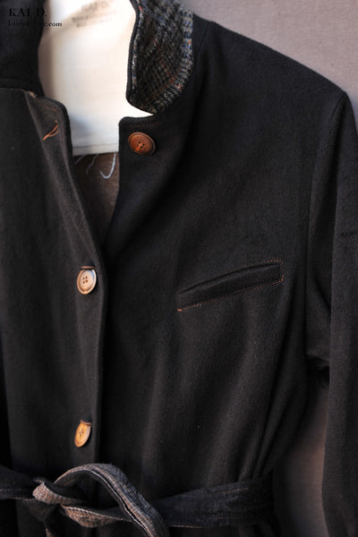 Wool Cashmere Sontag Coat - Black - S
