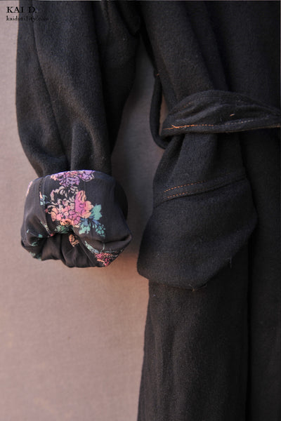 Wool Cashmere Sontag Coat - Black - S