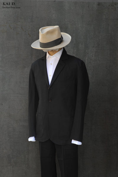 Shoemaker's Jacket - Cotton Linen Black - M, L, XL