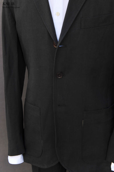 Shoemaker's Jacket - Cotton Linen Black - S, L, XL