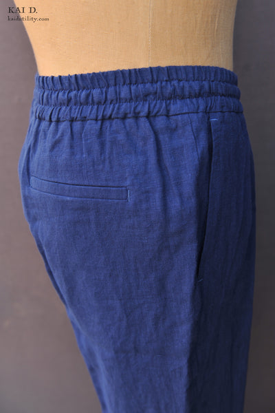 Drawstring Trousers - Linen Canvas - 46, 48