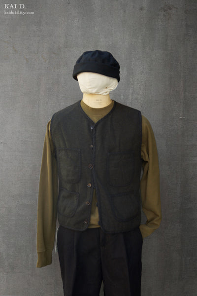 Cruiser Vest (shorter version) - Boiled Wool - L