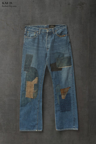 Boro Jeans - Faded Indigo - 34/35 (relaxed fit)