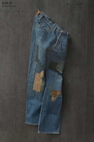 Boro Jeans - Faded Indigo - 34/35 (relaxed fit)