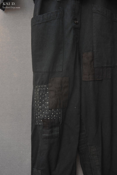 Denim Boro Earhart Jumpsuit - Black - M