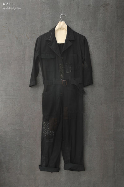 Denim Boro Earhart Jumpsuit - Black - M