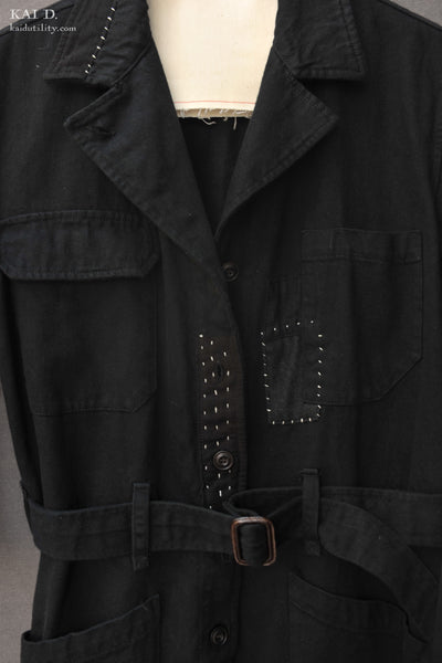 Denim Boro Earhart Jumpsuit - Black - M