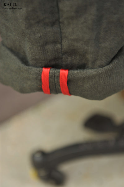Aged Linen Borough Pants - Dark Green - 29