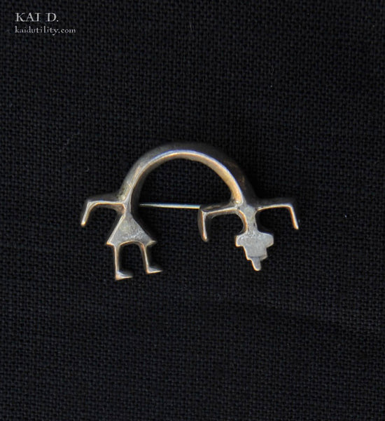 Sterling Silver Brooch - Kokopelli III